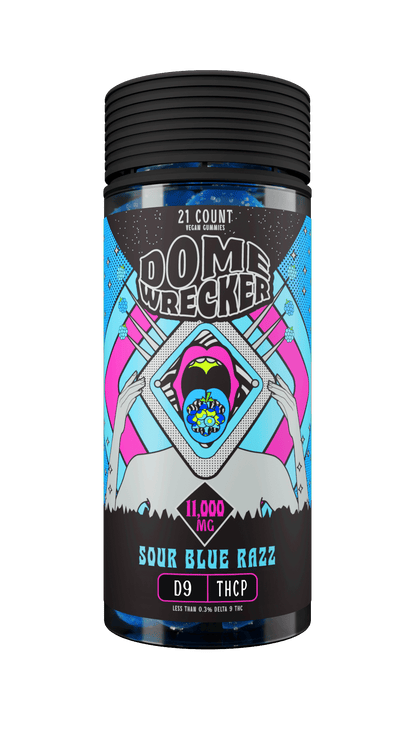 Domewrecker D9 + THCP Gummies — Cherry Limeade, 21-count pouch
