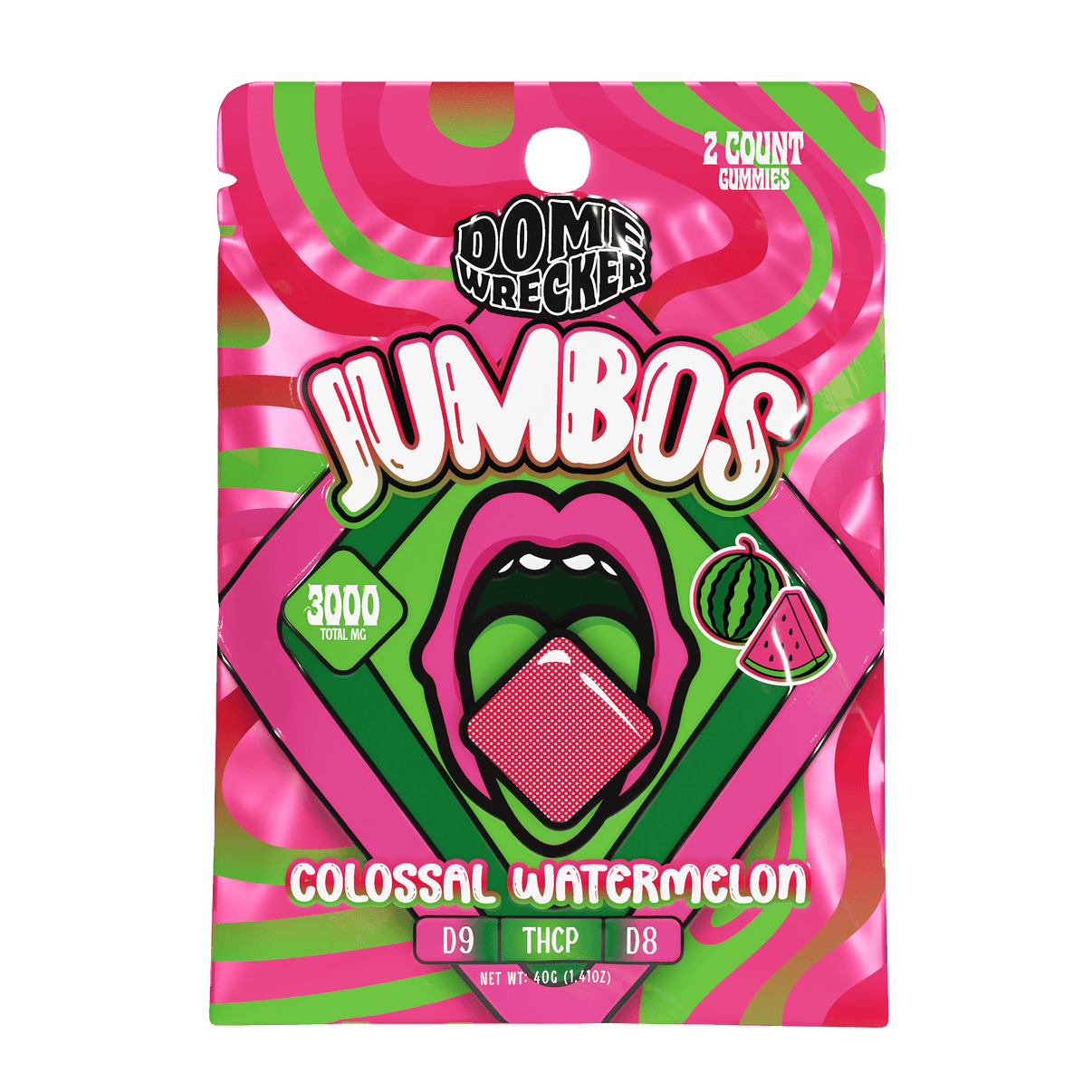 Domewrecker Jumbo Gummies — Colossal Watermelon, 2-count pouch