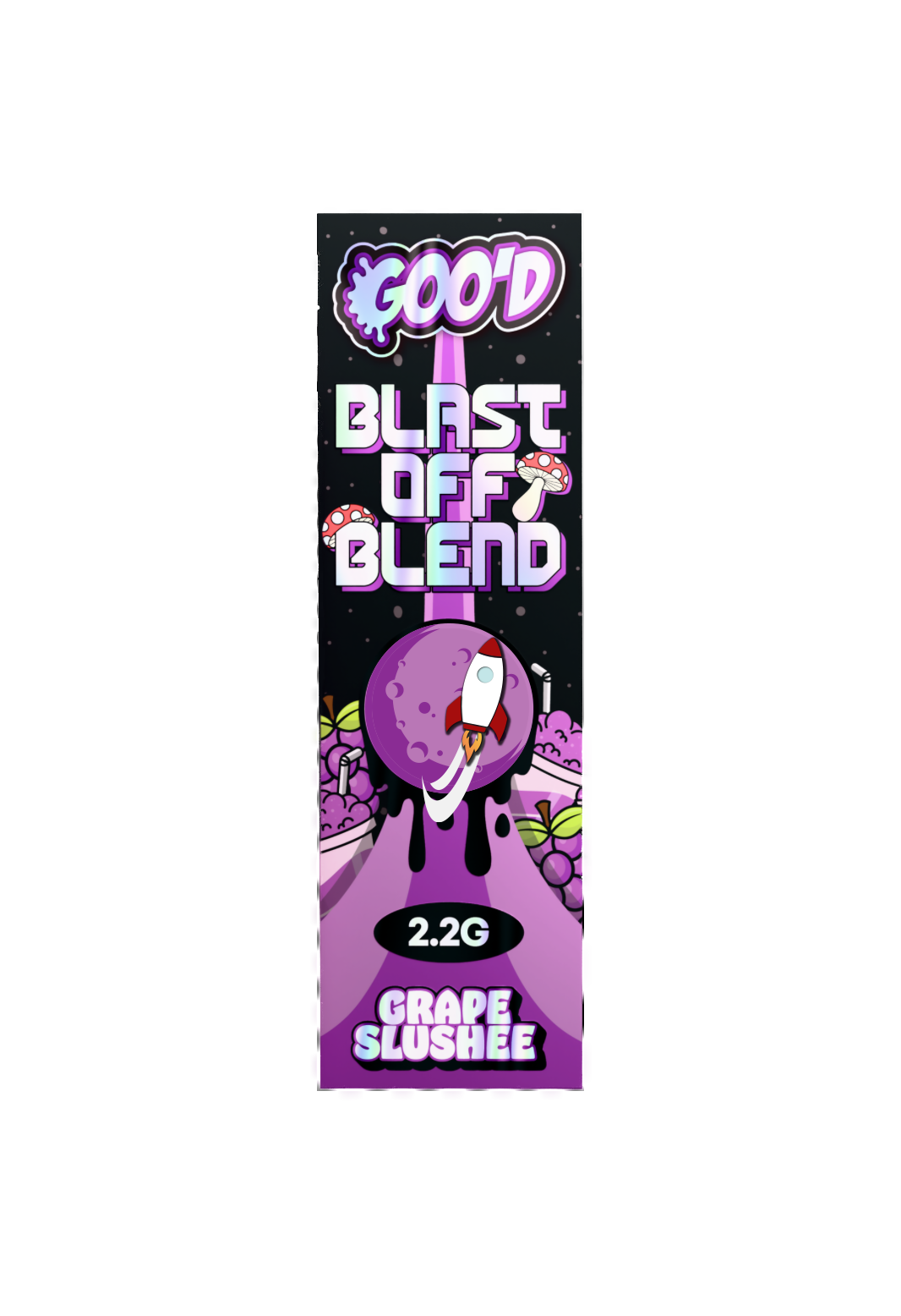GOO’D Blast Off 2.2g mushroom vape package