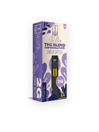 Higher Education THC Blend 2G Echo Disposable Vape — Gorilla Zkittlez