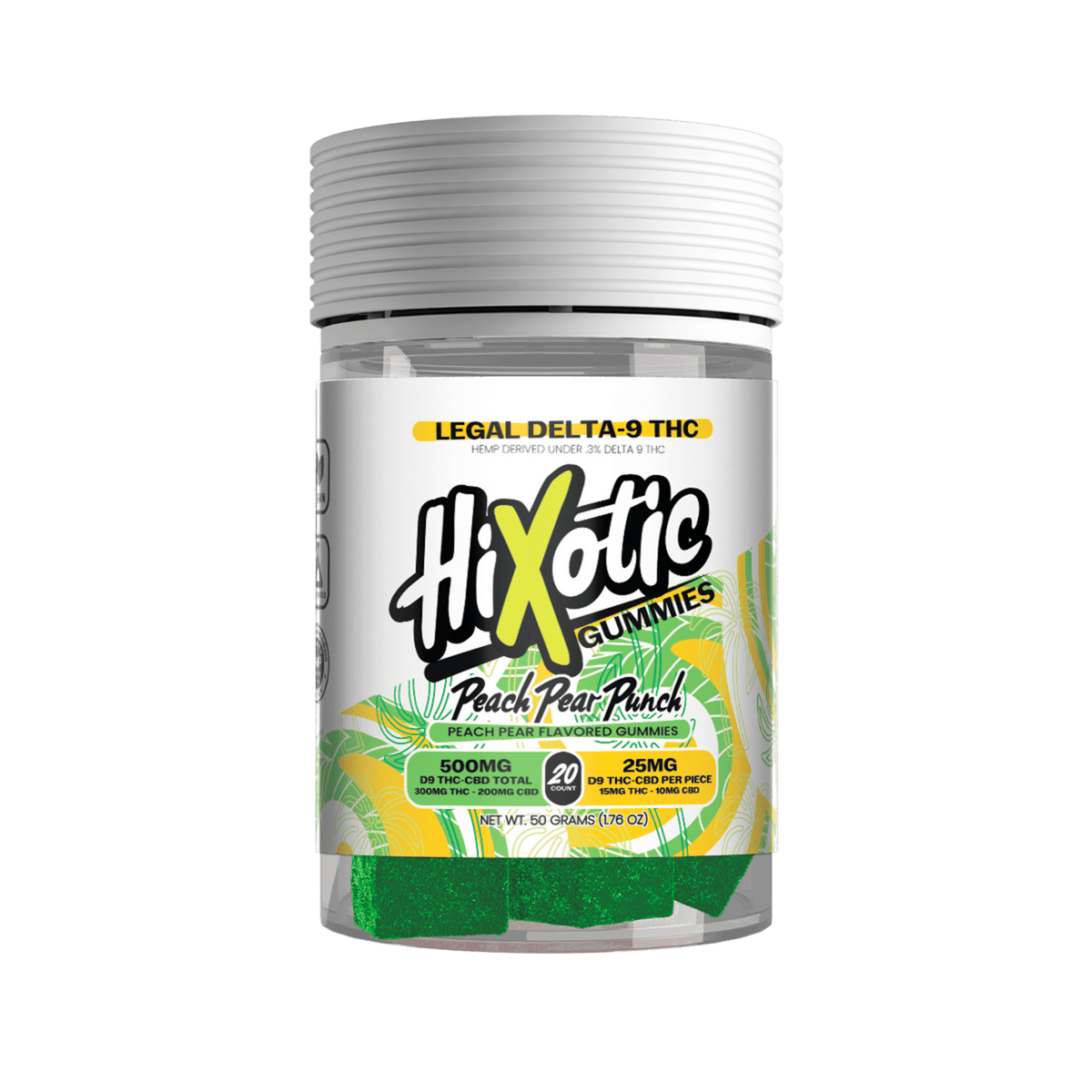 HiXotic D9 + CBD 15:10 Gummies — Blazin Blue Lemonade, 20-count