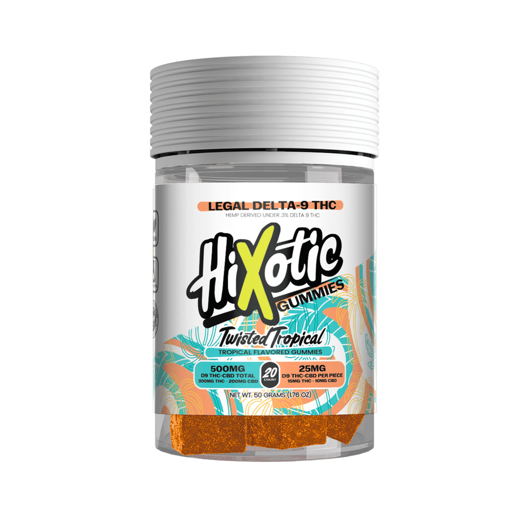 HiXotic D9 + CBD 15:10 Gummies — Blazin Blue Lemonade, 20-count