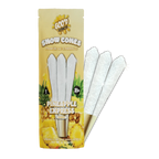 GOO'D Snow Cones Hemp Pre Rolls, hybrid Pineapple Express flavor, featuring rolled hemp pre-rolls with colorful packaging.