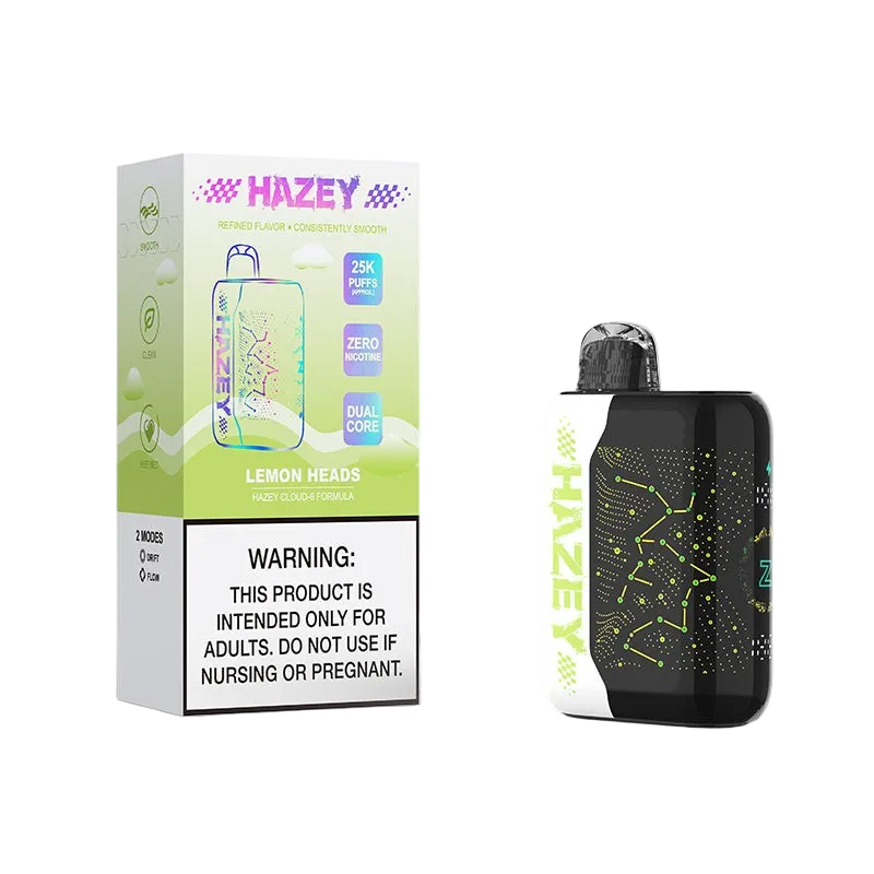 Hazey Cloud-6 25K disposable vape — lemon heads packaging