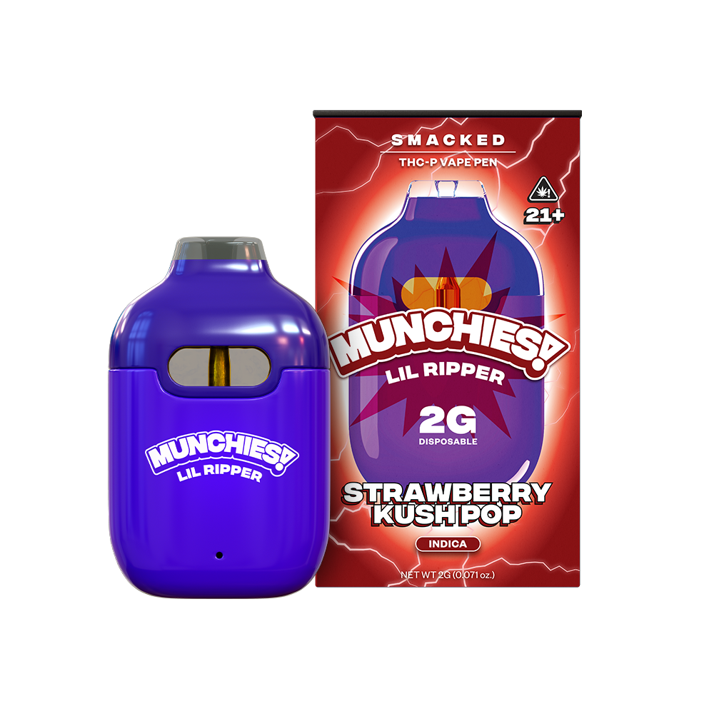 MUNCHIES Lil Ripper 2g THCP Smacker Sauce disposable — Strawberry Kush Pop