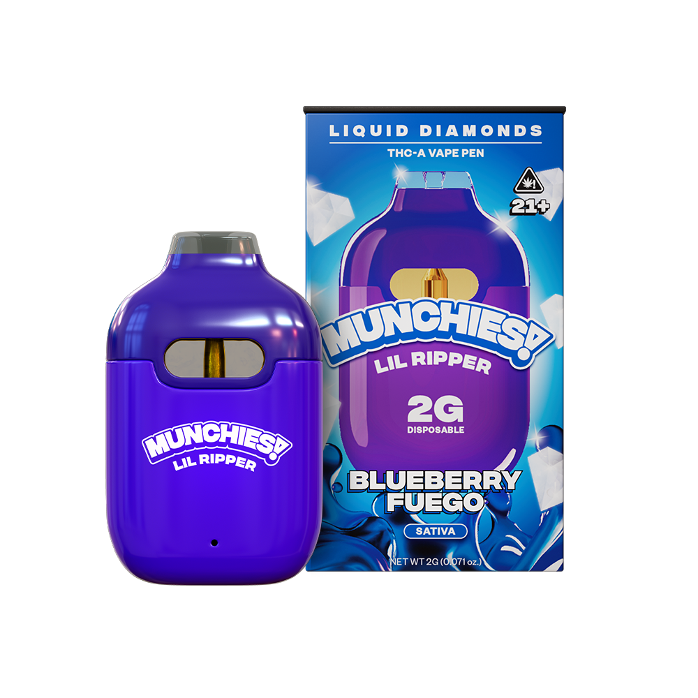 MUNCHIES Lil Ripper 2g THCA liquid diamonds disposable — Blueberry Fuego