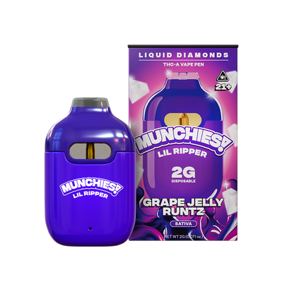 MUNCHIES Lil Ripper 2g THCA liquid diamonds disposable — Grape Jelly Runtz