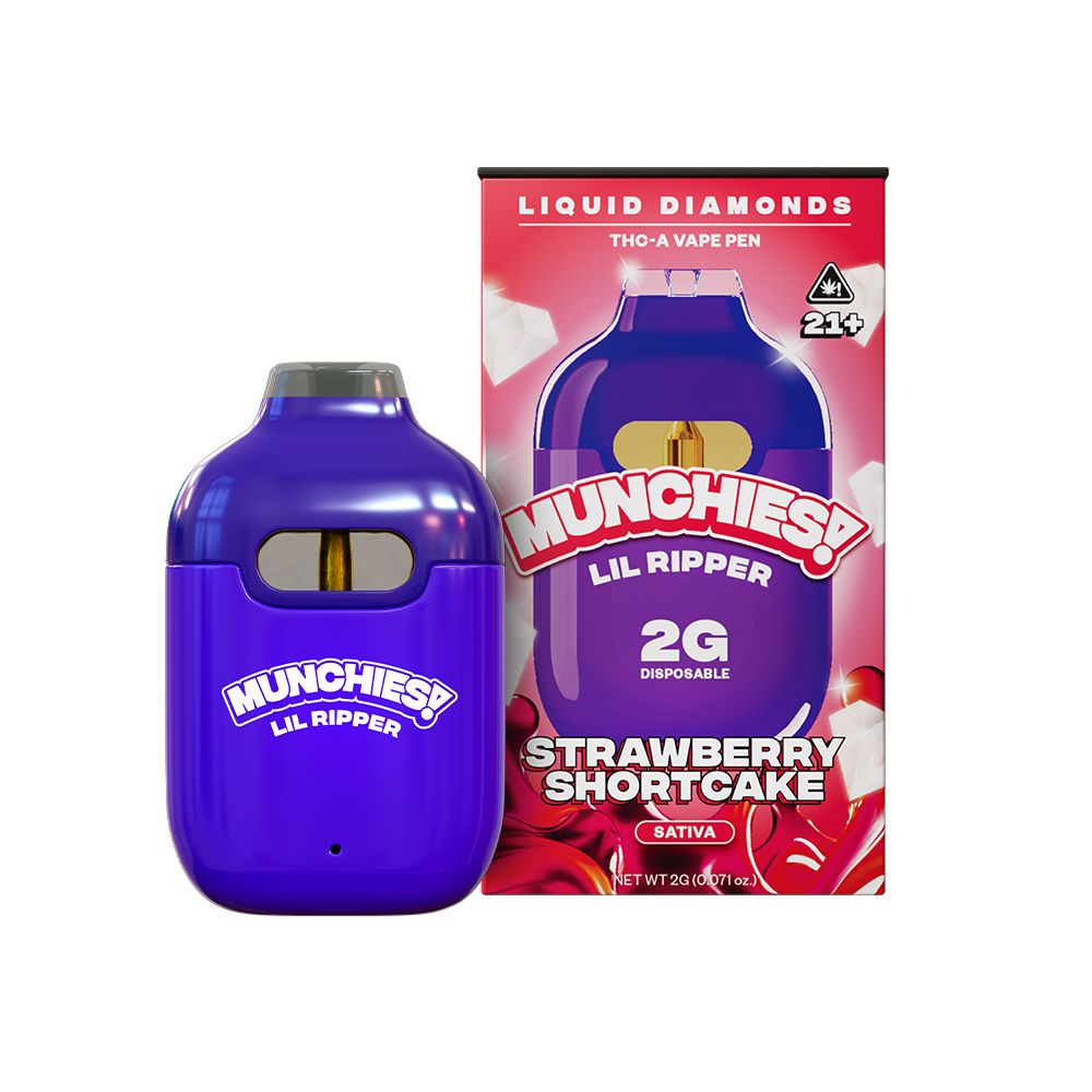 MUNCHIES Lil Ripper 2g THCA liquid diamonds disposable — Strawberry Shortcake