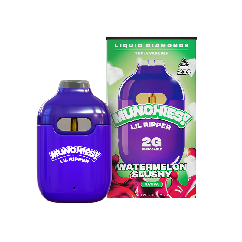 MUNCHIES Lil Ripper 2g THCA liquid diamonds disposable — Watermelon Slushy