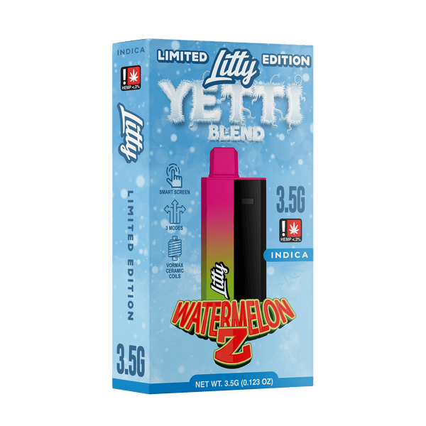Litty Yetti Blend 3.5G Disposable Vape — Papaya Cookies, THCP liquid diamonds