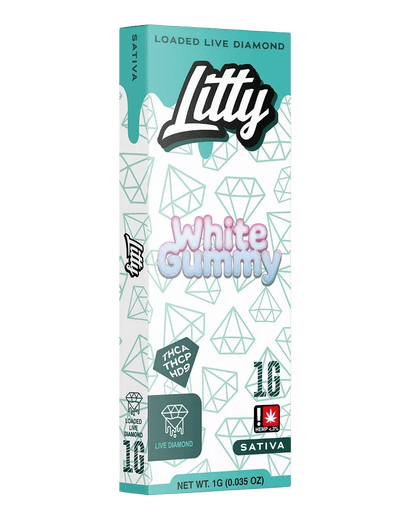 Litty Loaded Live Diamond 1G Disposable Vape — White Gummy