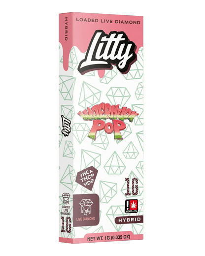Litty Loaded Live Diamond 1G Disposable Vape — White Gummy