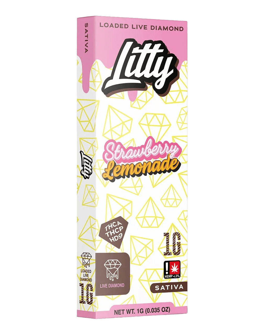 Litty Loaded Live Diamond 1G Disposable Vape — White Gummy