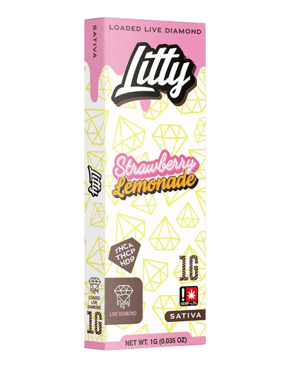 Litty Loaded Live Diamond 1G Disposable Vape — White Gummy