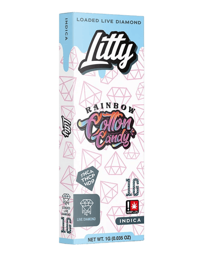 Litty Loaded Live Diamond 1G Disposable Vape — White Gummy