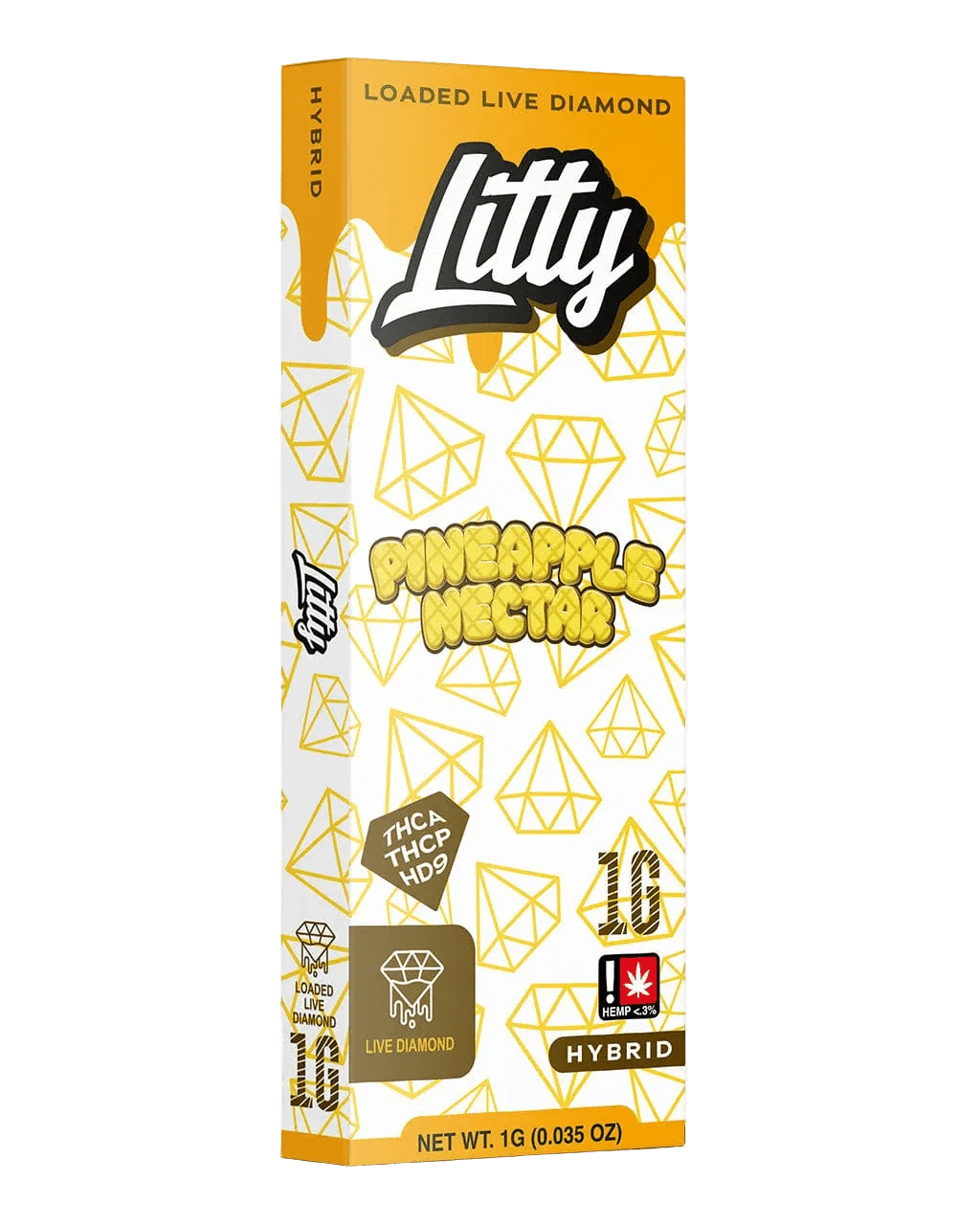 Litty Loaded Live Diamond 1G Disposable Vape — White Gummy