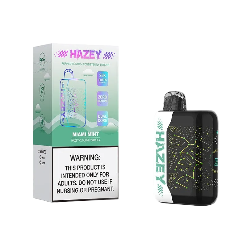 Hazey Cloud-6 25K disposable vape — miami mint packaging