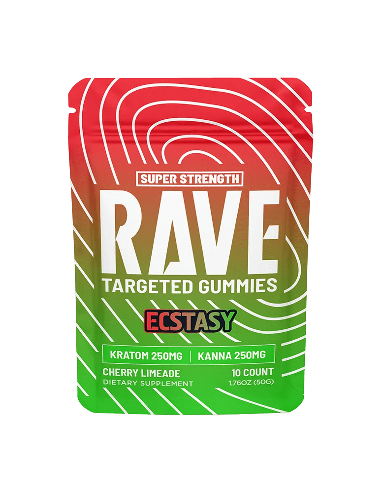 Rave Kratom Ecstasy Gummies — Cherry Limeade, 2-count