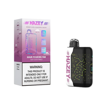 Hazey Cloud-6 25K disposable vape — sour fcuking fab packaging