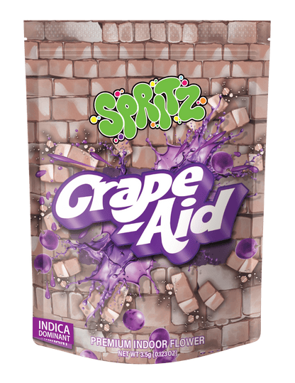 Spritz Grape-Aid 3.5g flower package