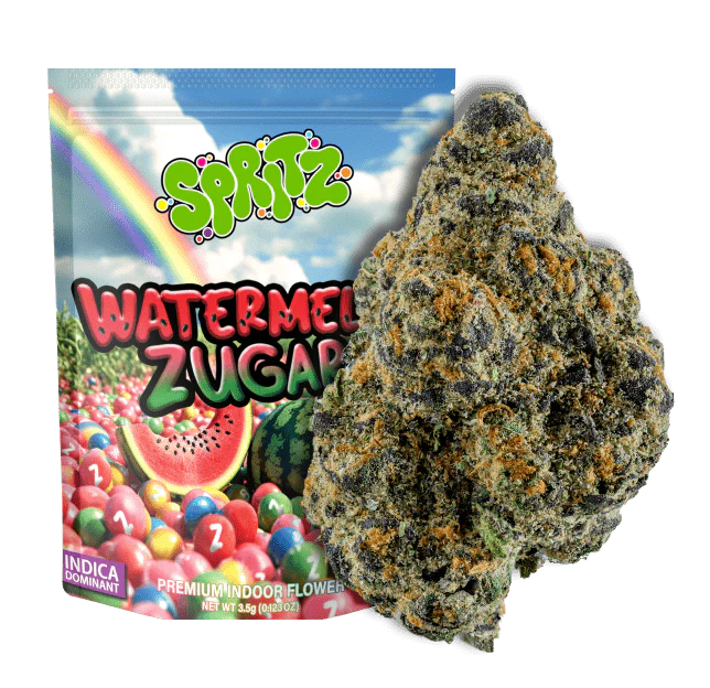 Spritz Exotic Indoor THCA Flower — Zereal Milk indica, 3.5G jar