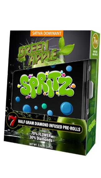 Spritz Green Apple 7-pack pre-roll package