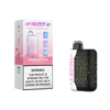 Hazey 25K Cloud-6 disposable vape by Elevated Haze with strawberry B-pop flavor, showing the sleek vape device and packaging.