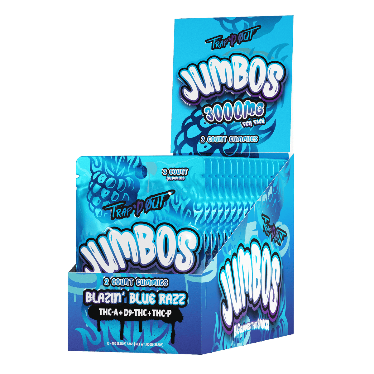 HiXotic Trap’d Out Jumbo Gummies 2-count packaging