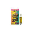 Trap'd Out Jeffrey 2G Cherry Bomb hybrid cartridge showing the clear glass and colorful label with product branding.