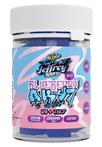 HiXotic Trap'd Out Jeffrey Live Resin Gummies — Blueberry AK47, 10-count pouch